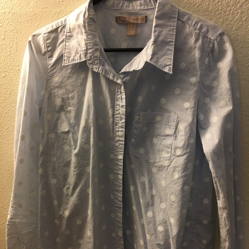 Polka dot Long sleeve button up